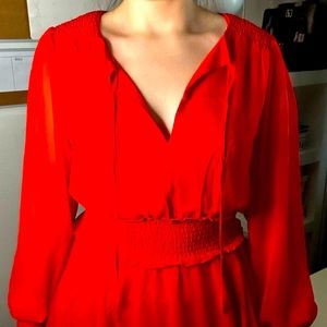 Vibrant Red Maxi Dress